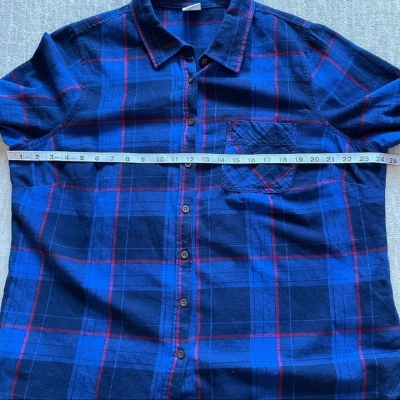 D/C Jean  Blue Red Plaid Long Sleeve Shirt Sz 1X - Picture 12 of 13